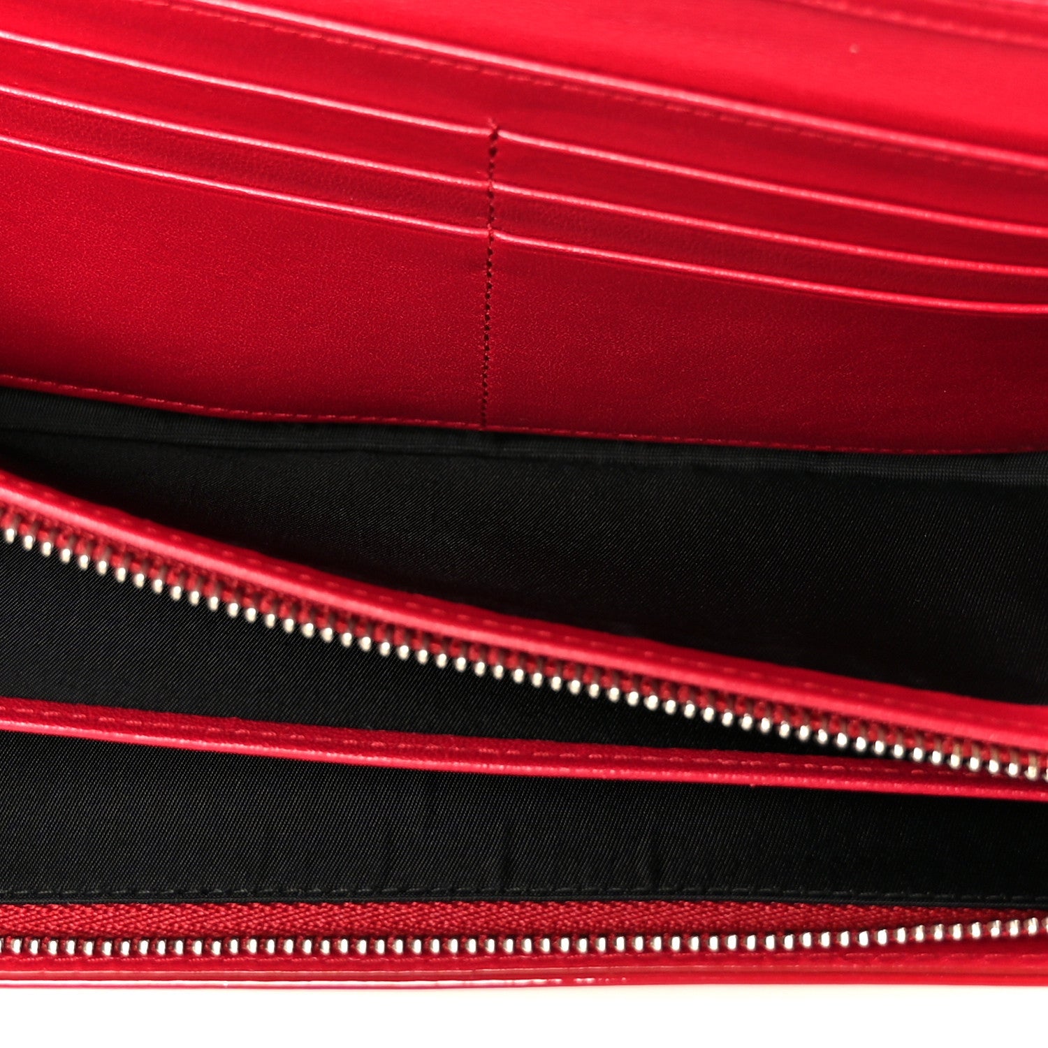 Patent Cannage Lady Dior Rendezvous Wallet On Chain Red