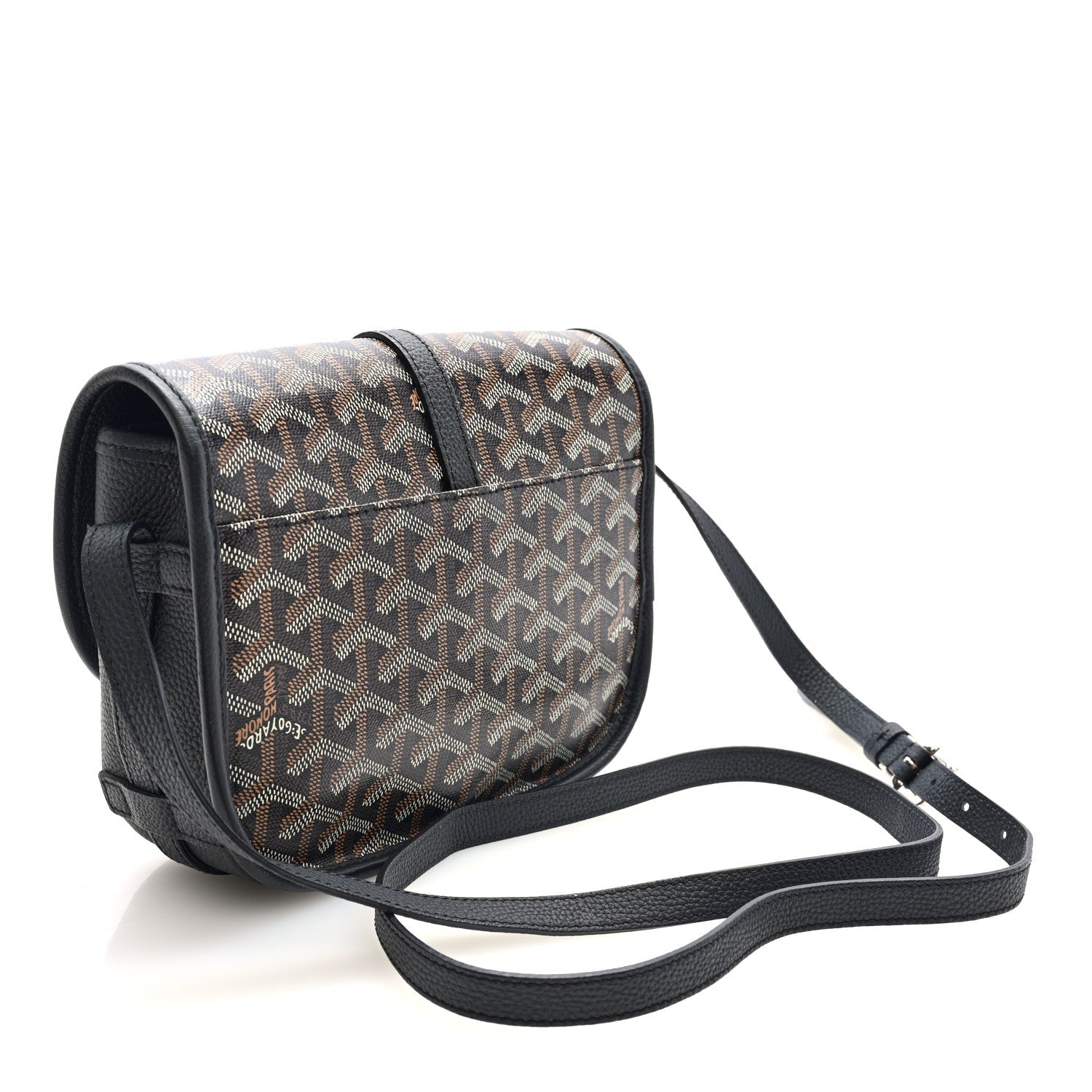 Goyardine Coeur Belvedere II PM Messenger Bag Black