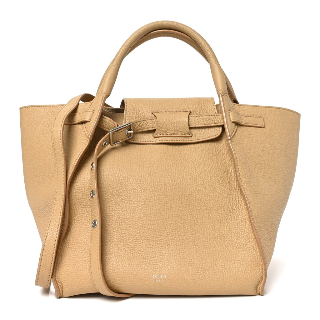 Supple Grained Calfskin Small Big Bag Sand