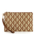 Coated Canvas CD Diamond Hit The Road A5 Pouch Coffee