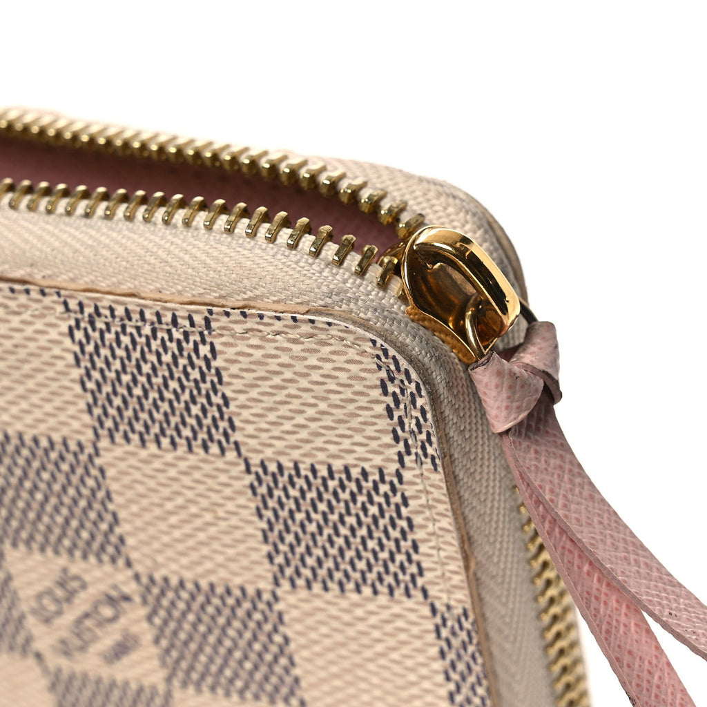 Damier Azur Clemence Wallet Rose Ballerine
