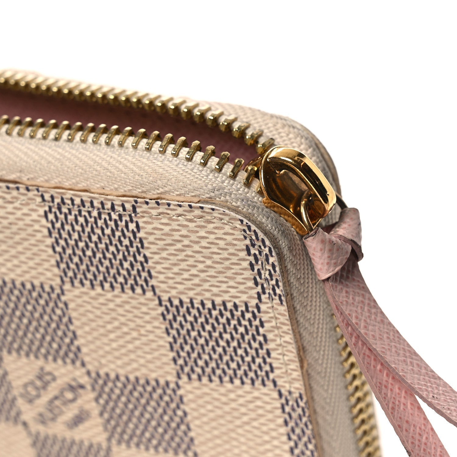 Damier Azur Clemence Wallet Rose Ballerine