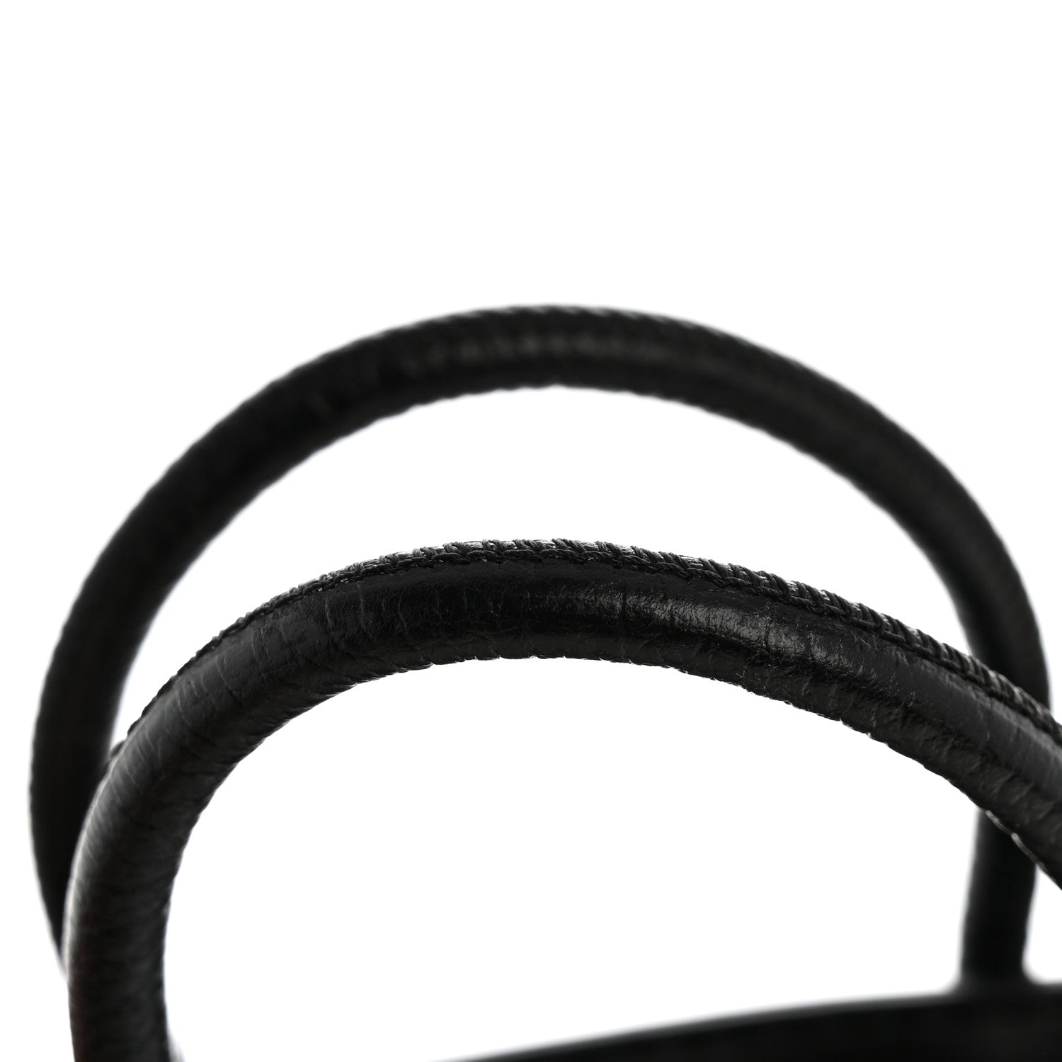 Squared Calfskin Logo Shopping Phone Holder Bag Black
