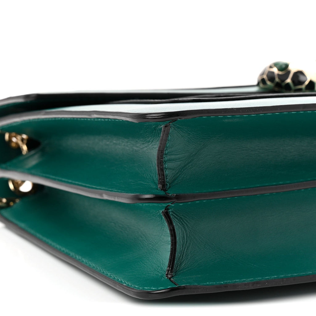 Calfskin Serpenti Forever Shoulder Bag Emerald Green