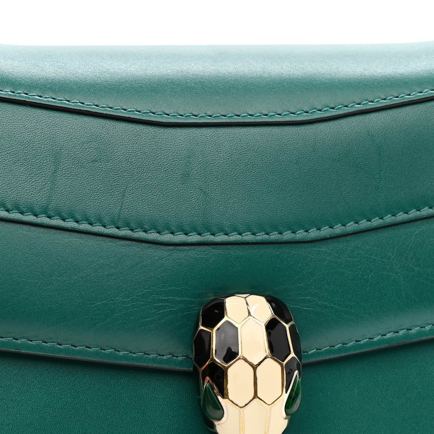 Calfskin Serpenti Forever Shoulder Bag Emerald Green