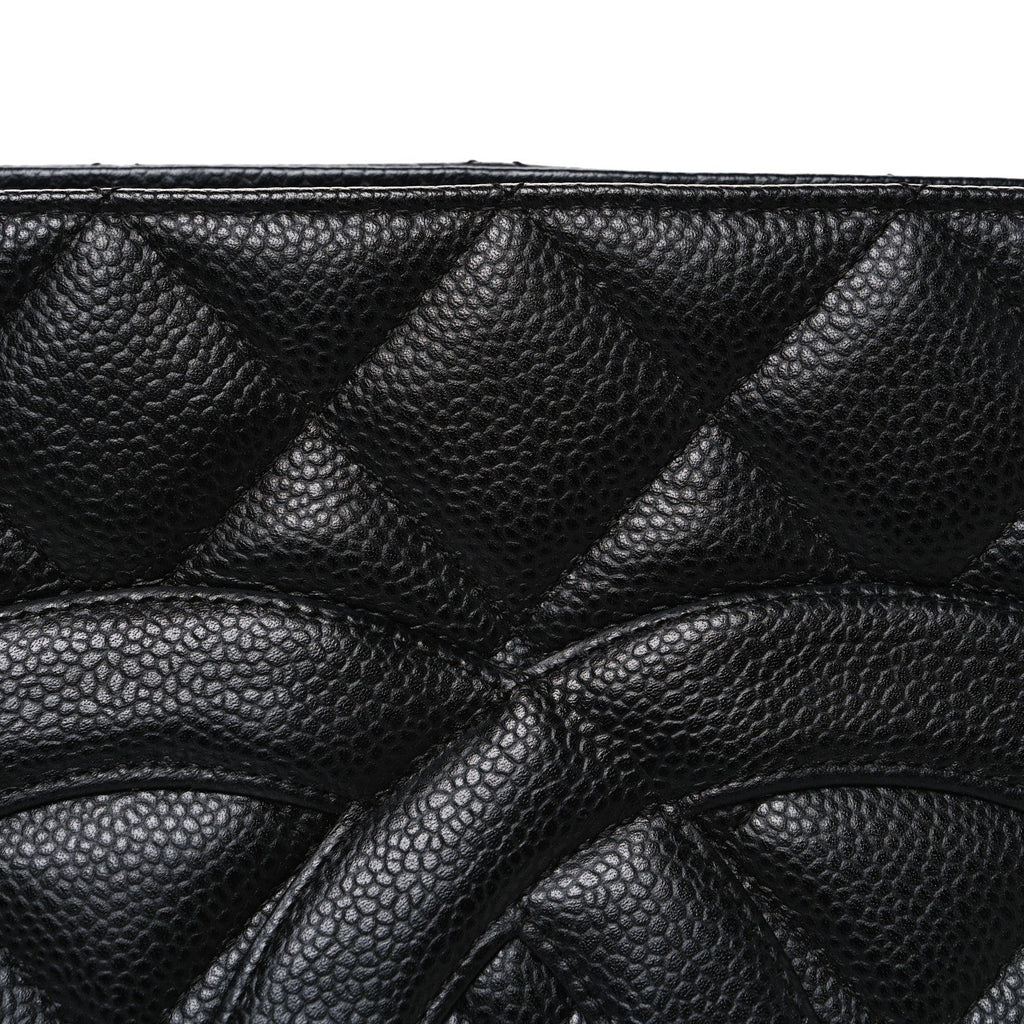 Caviar Quilted Medallion Tote Black