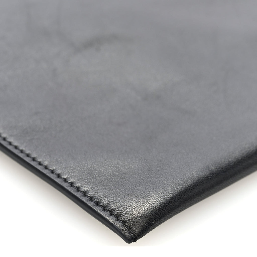 Vegetable Calfskin Medicine Pouch Black