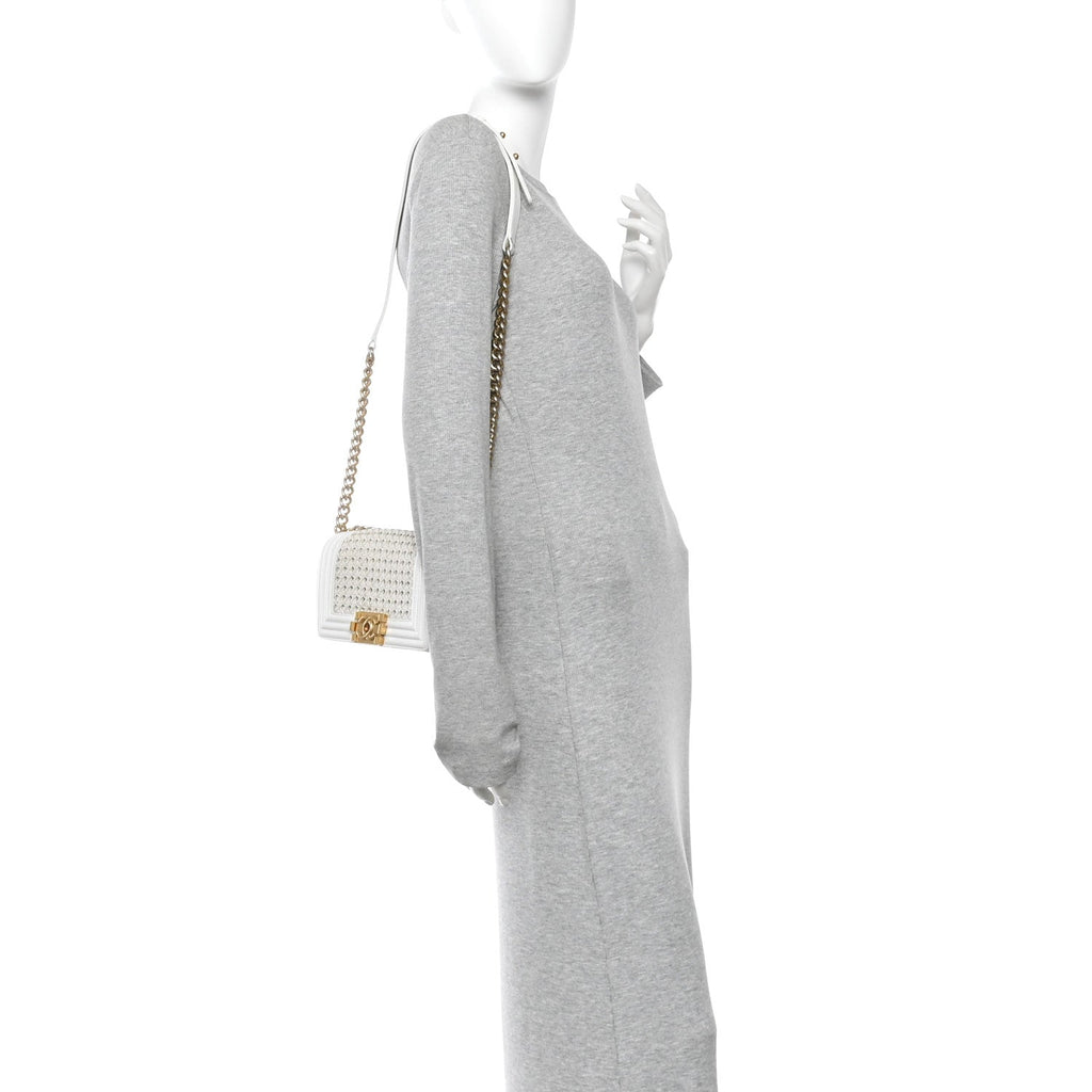 Sheepskin Braided Small Boy Reverso Flap White