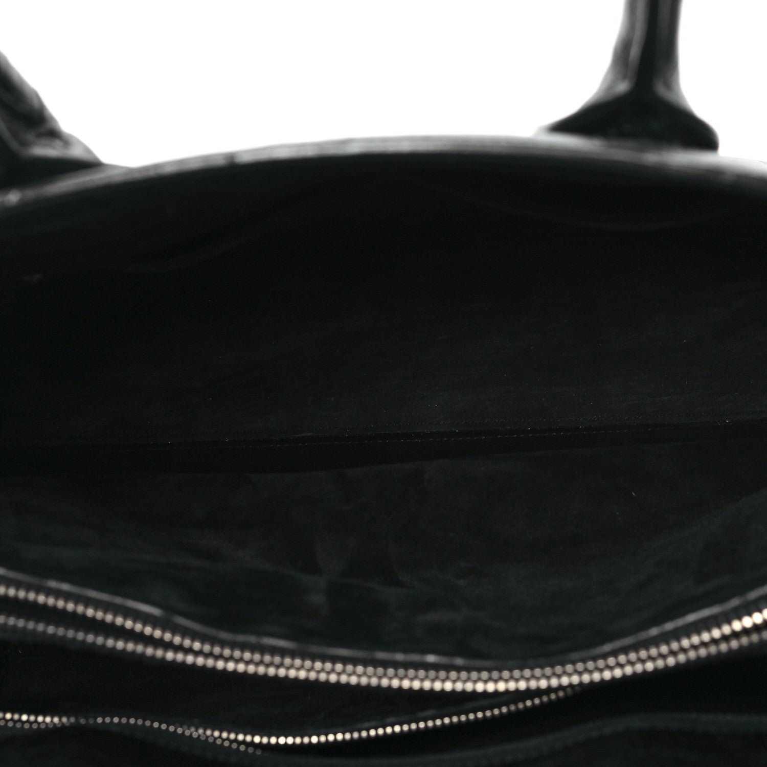 Calfskin Crocodile Embossed Large Sac De Jour Carryall Black