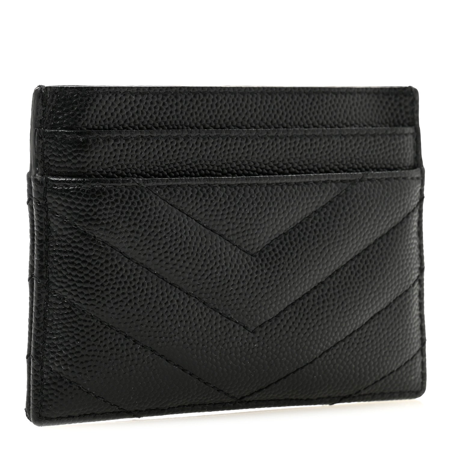 Grain De Poudre Matelasse Chevron Monochrome Monogram Credit  Case Black