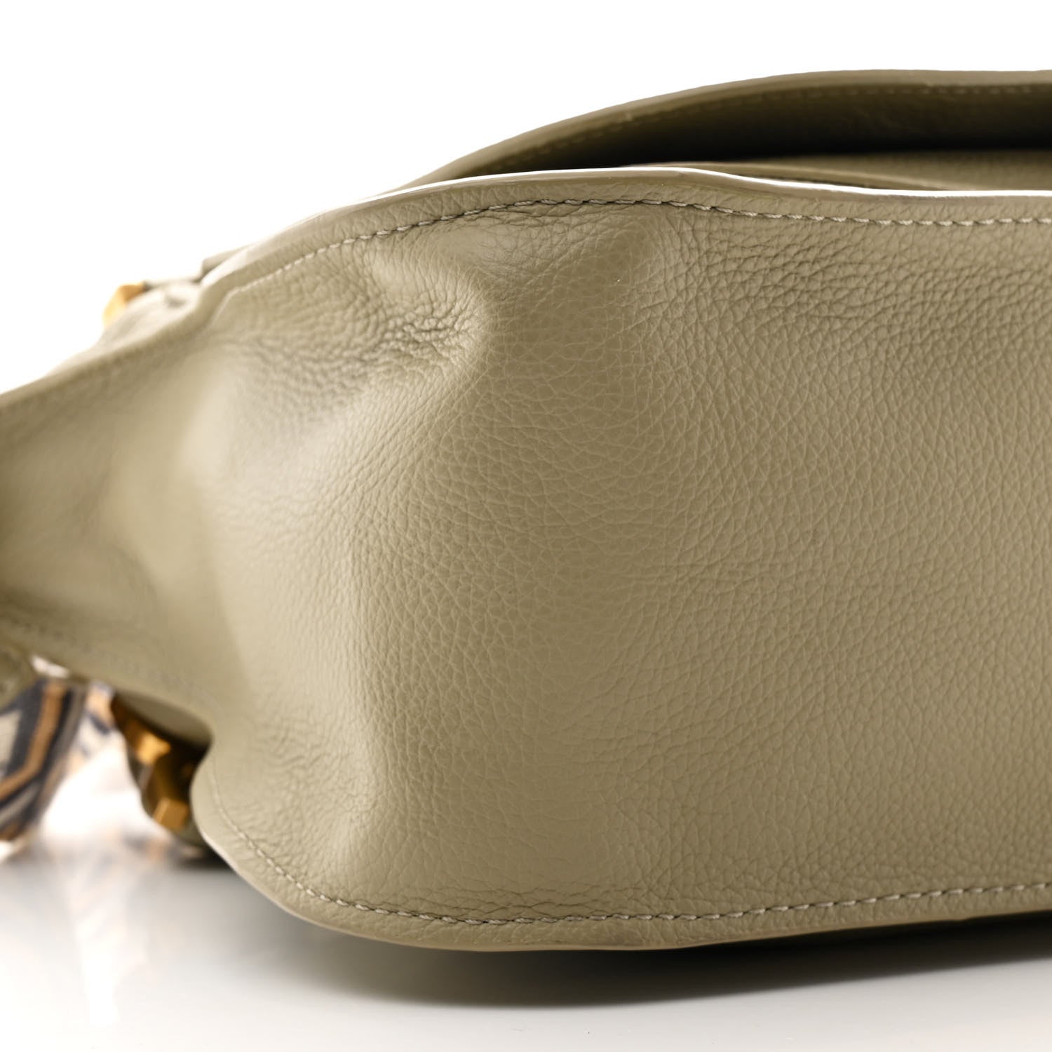 Calfskin Braided Medium Marcie Double Carry Slate Green