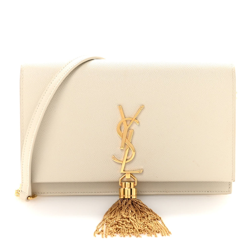 Grain De Poudre Classic Monogram Kate Tassel Chain Wallet Crema Soft