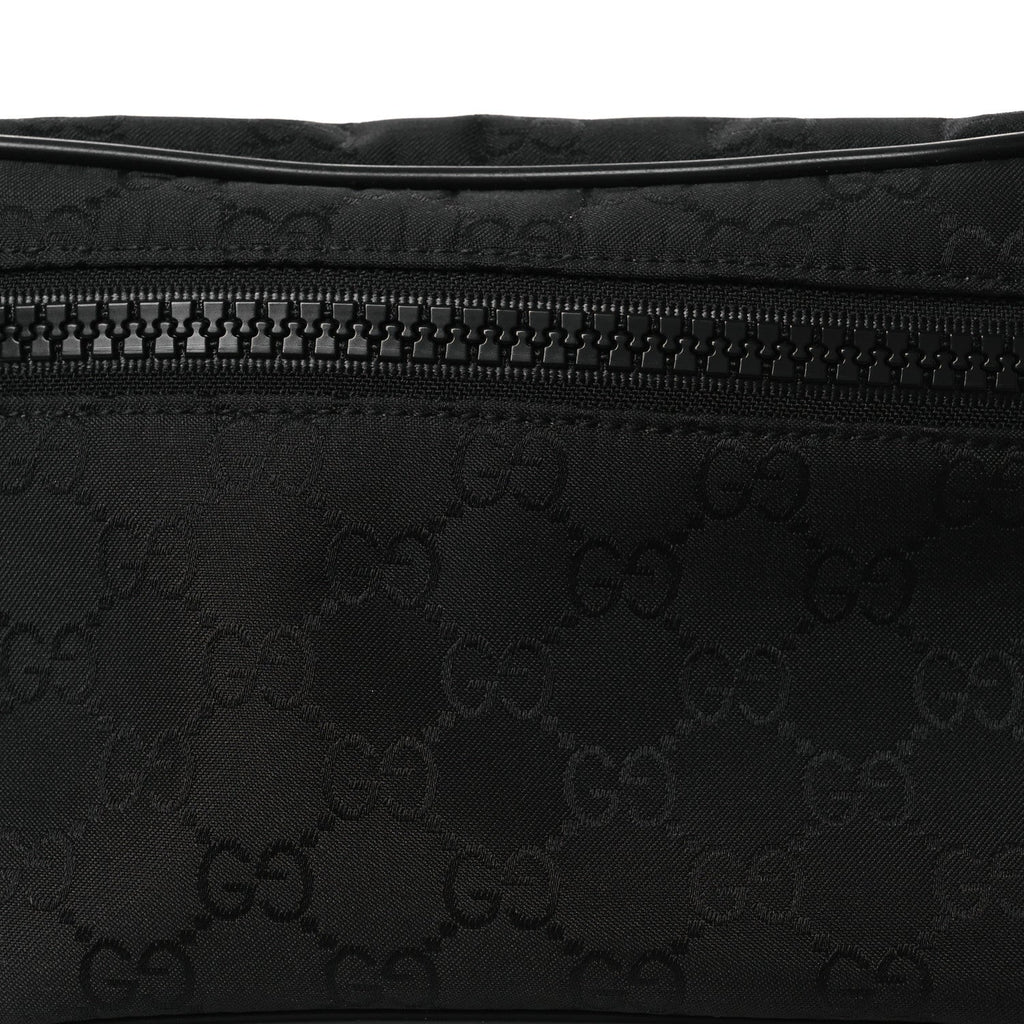 Nylon Monogram Fanny Pack Belt Bag Black