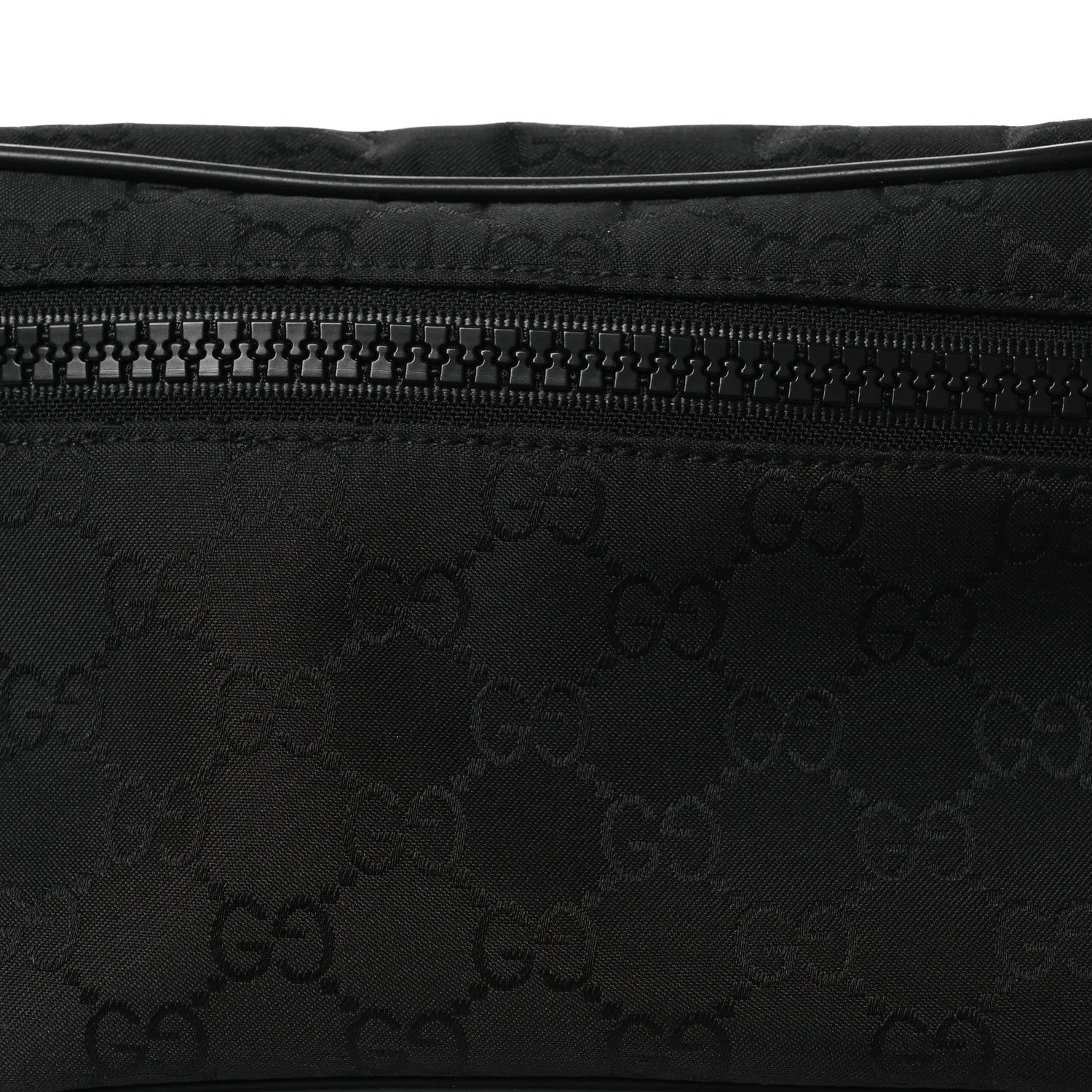 Nylon Monogram Fanny Pack Belt Bag Black