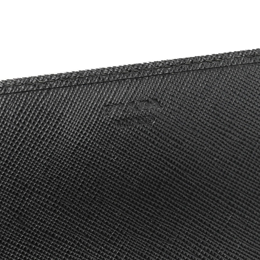 Saffiano Metal Oro Chain Wallet Black