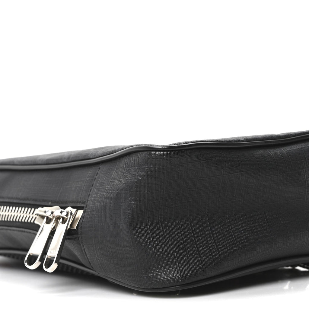 GG Supreme Monogram Web Belt Bag Black Grey