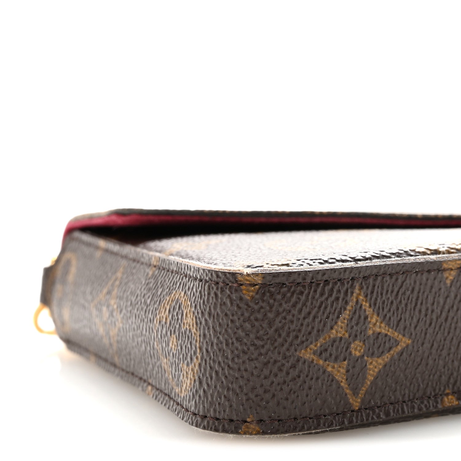 Monogram Pochette Felicie Chain Wallet Fuchsia