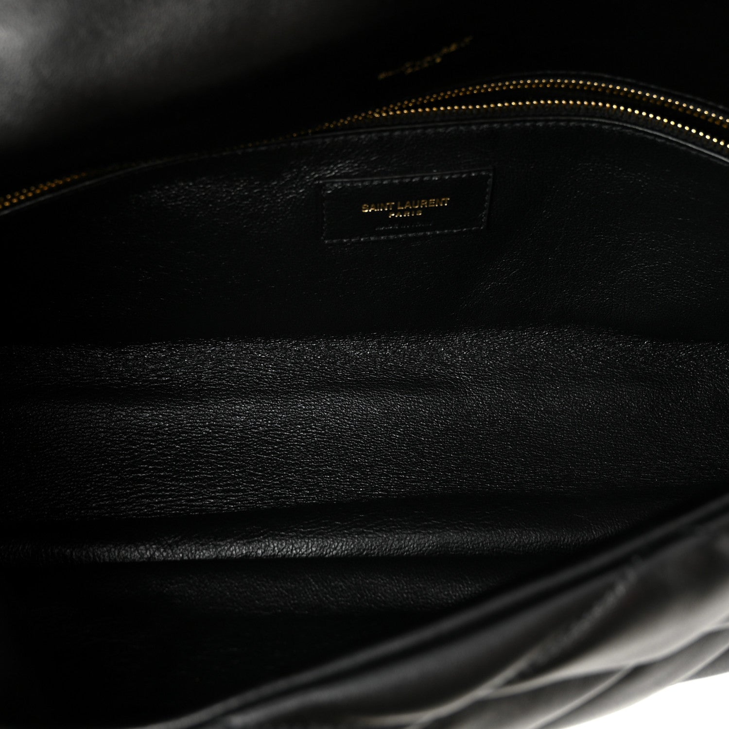Lambskin Quilted Sade Puffer Envelope Clutch  Black