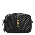 Calfskin Matelasse Monogram Lou Camera Bag Black