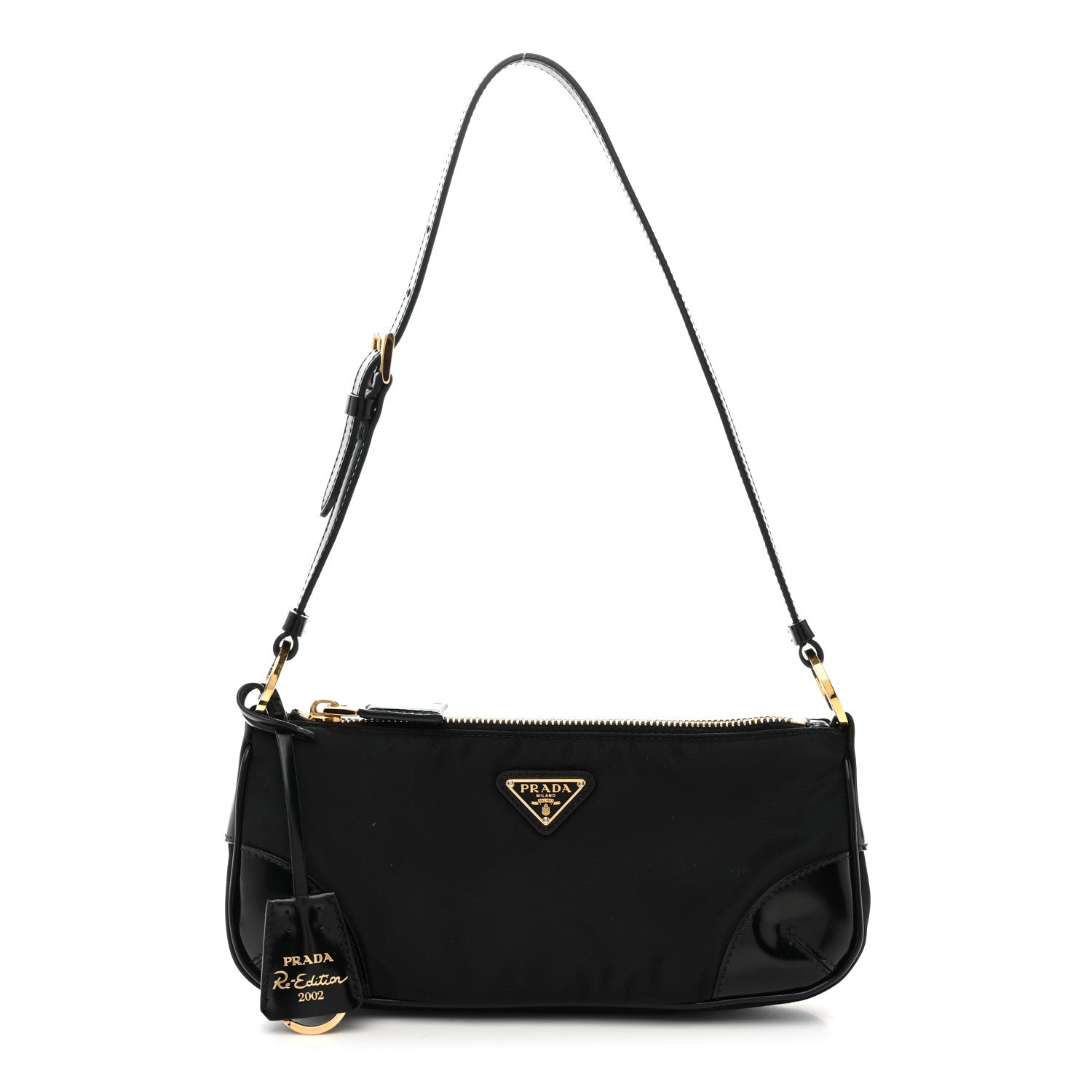 Re-Nylon Spazzolato Re-Edition 2002 Shoulder Bag Black