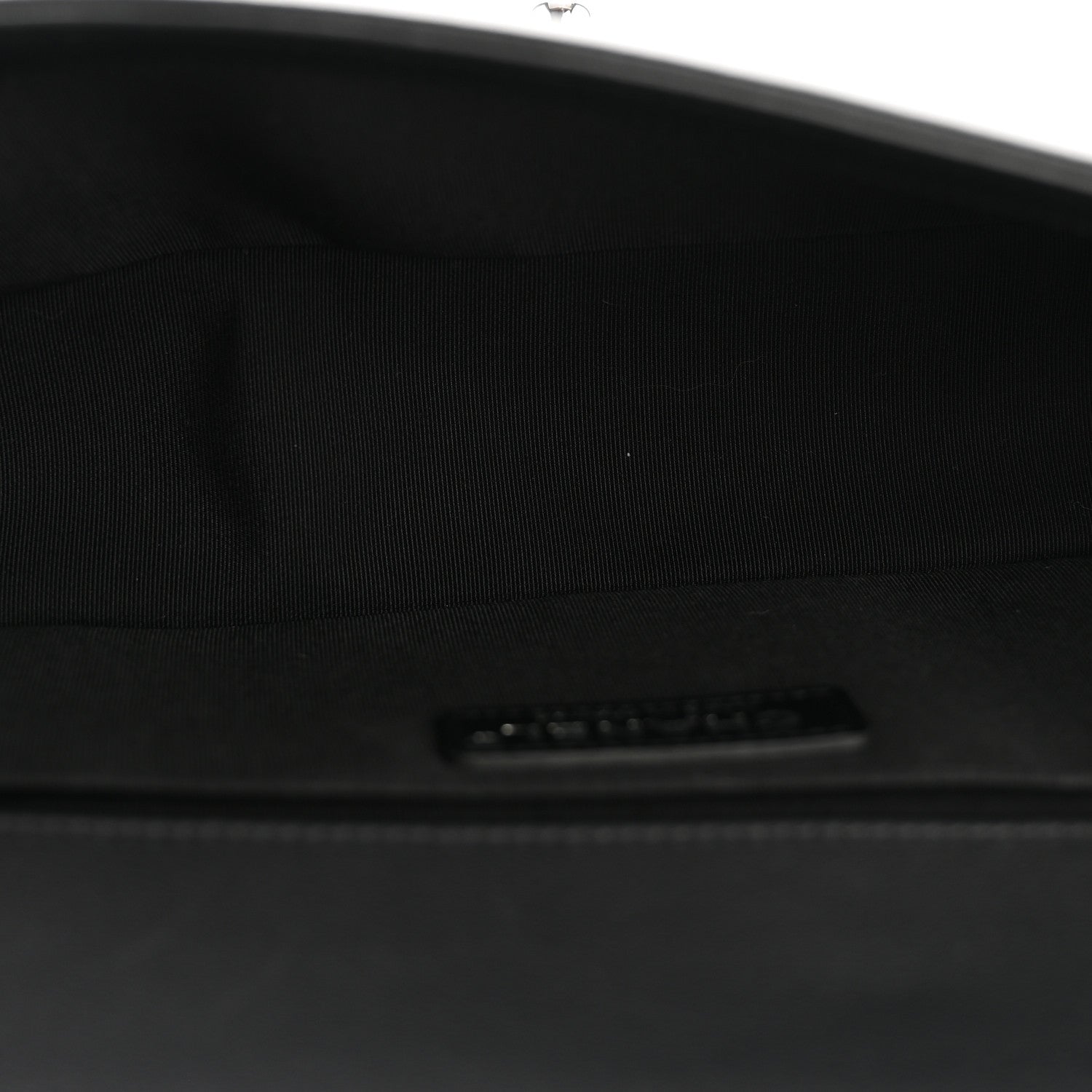 Lambskin Chevron Quilted Medium Boy Flap Black