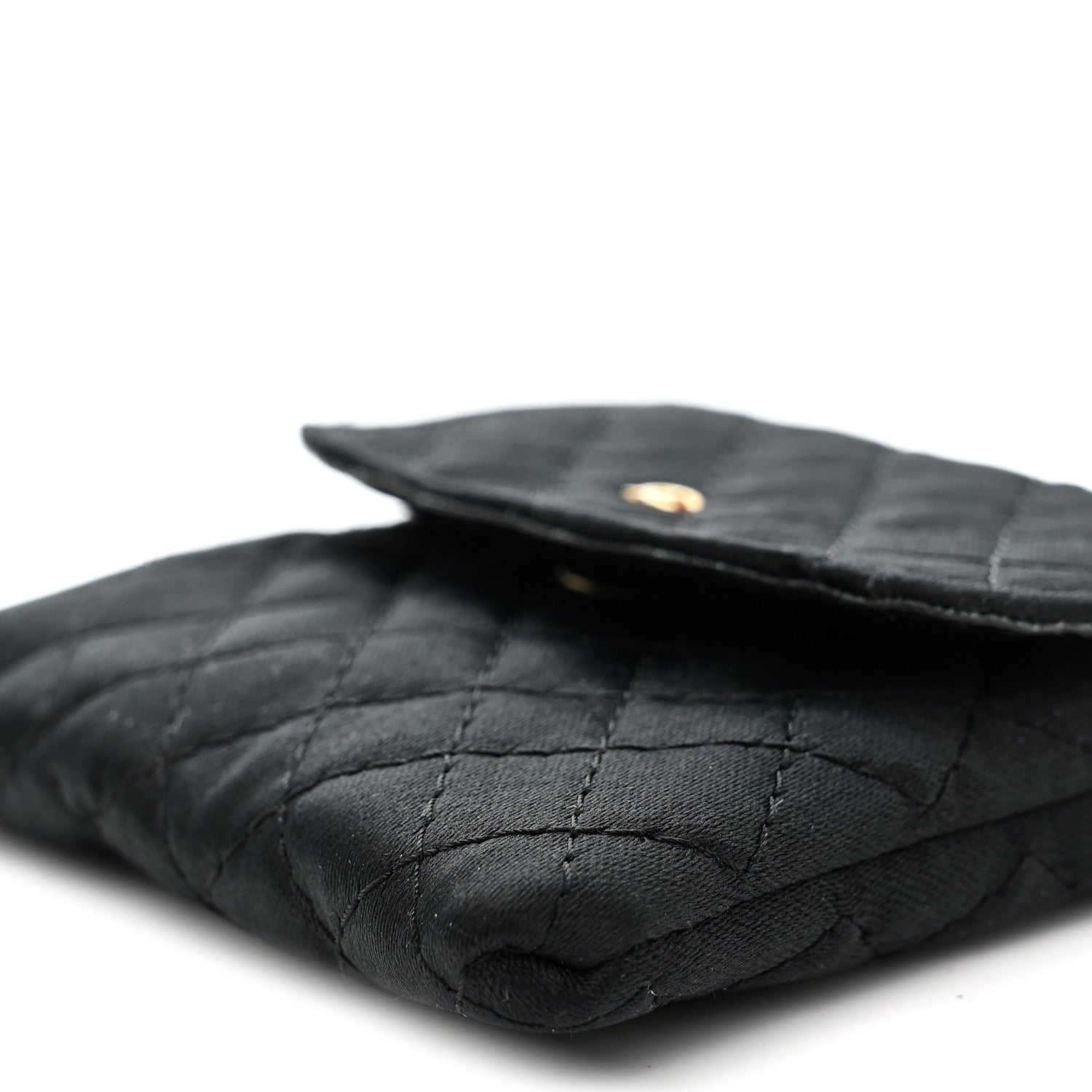 Jersey Quilted Micro Flap Bag Black
