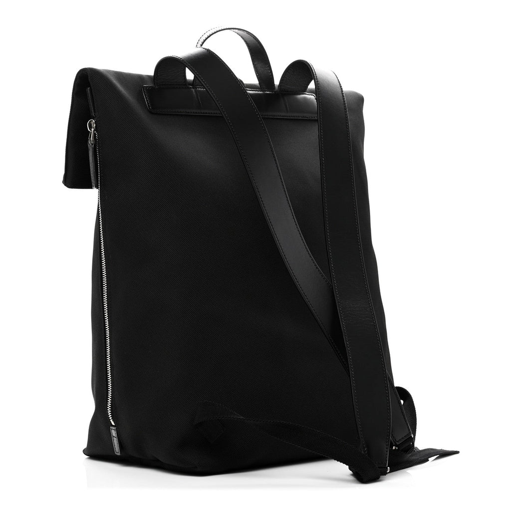 Techno Canvas Web Single Buckle Backpack Black