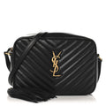 Calfskin Matelasse Monogram Lou Camera Bag Black