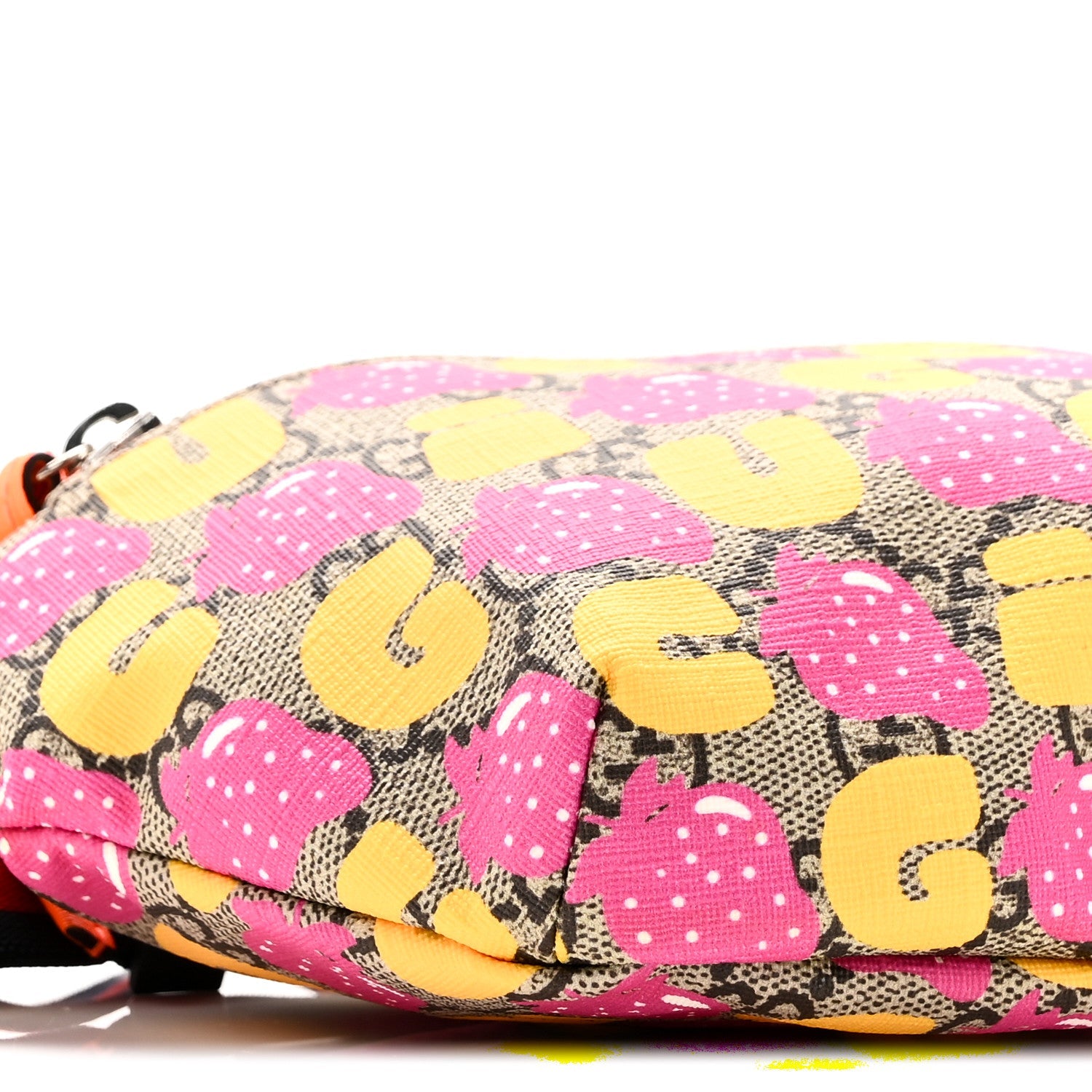 GG Supreme Monogram Childrens Strawberry Print Belt Bag Multicolor
