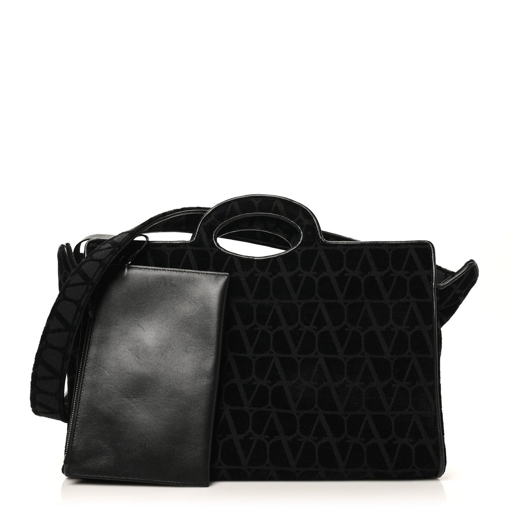Toile Iconographe Goatskin Le Troisieme Shopping Bag Black