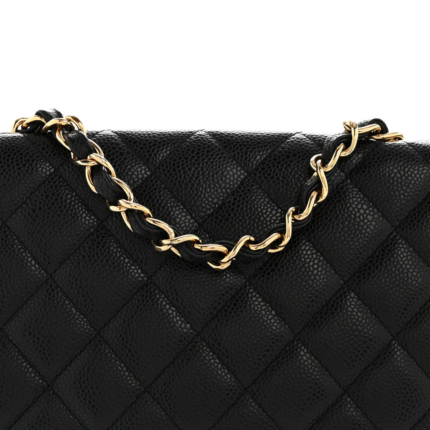 Caviar Quilted Jumbo Single Flap Black