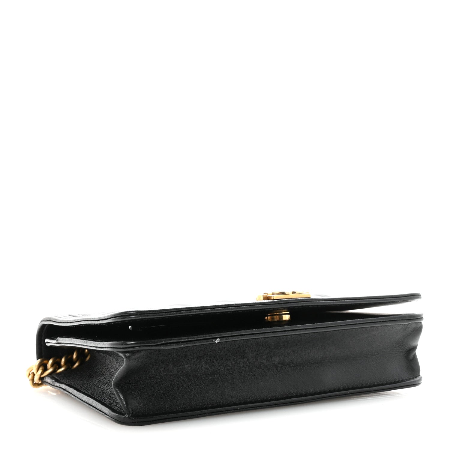 Lambskin Quilted Boy Wallet On Chain WOC Black
