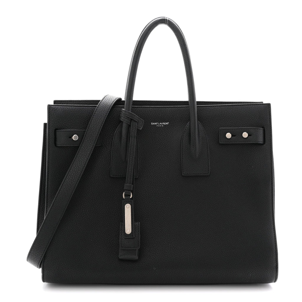 Grained Calfskin Small Supple Sac De Jour Black