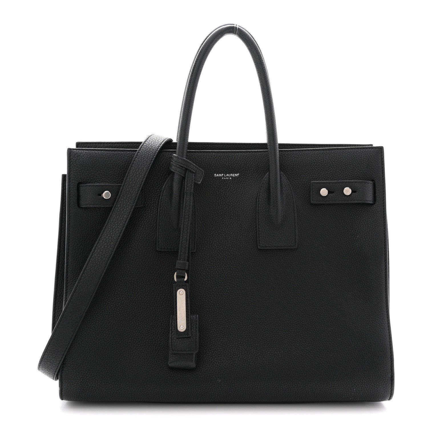 Grained Calfskin Small Supple Sac De Jour Black