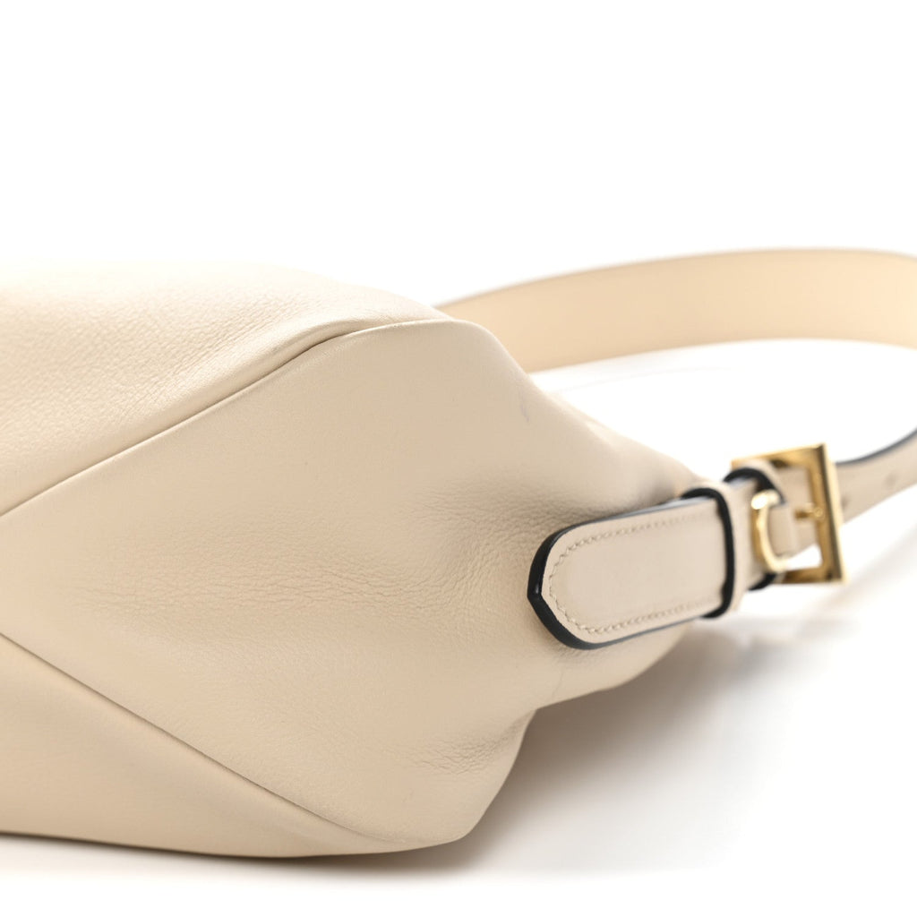 Soft Calfskin Medium Aimee Shoulder Bag Travertine