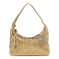Satin Crystal Mini Re-Edition 2000 Bag Platino