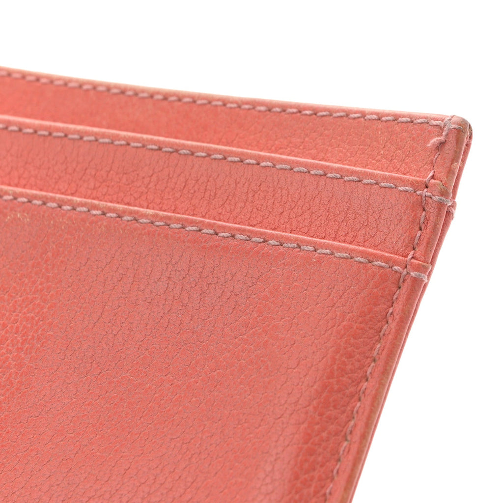 Goatskin Embossed Camellia  Holder Coral