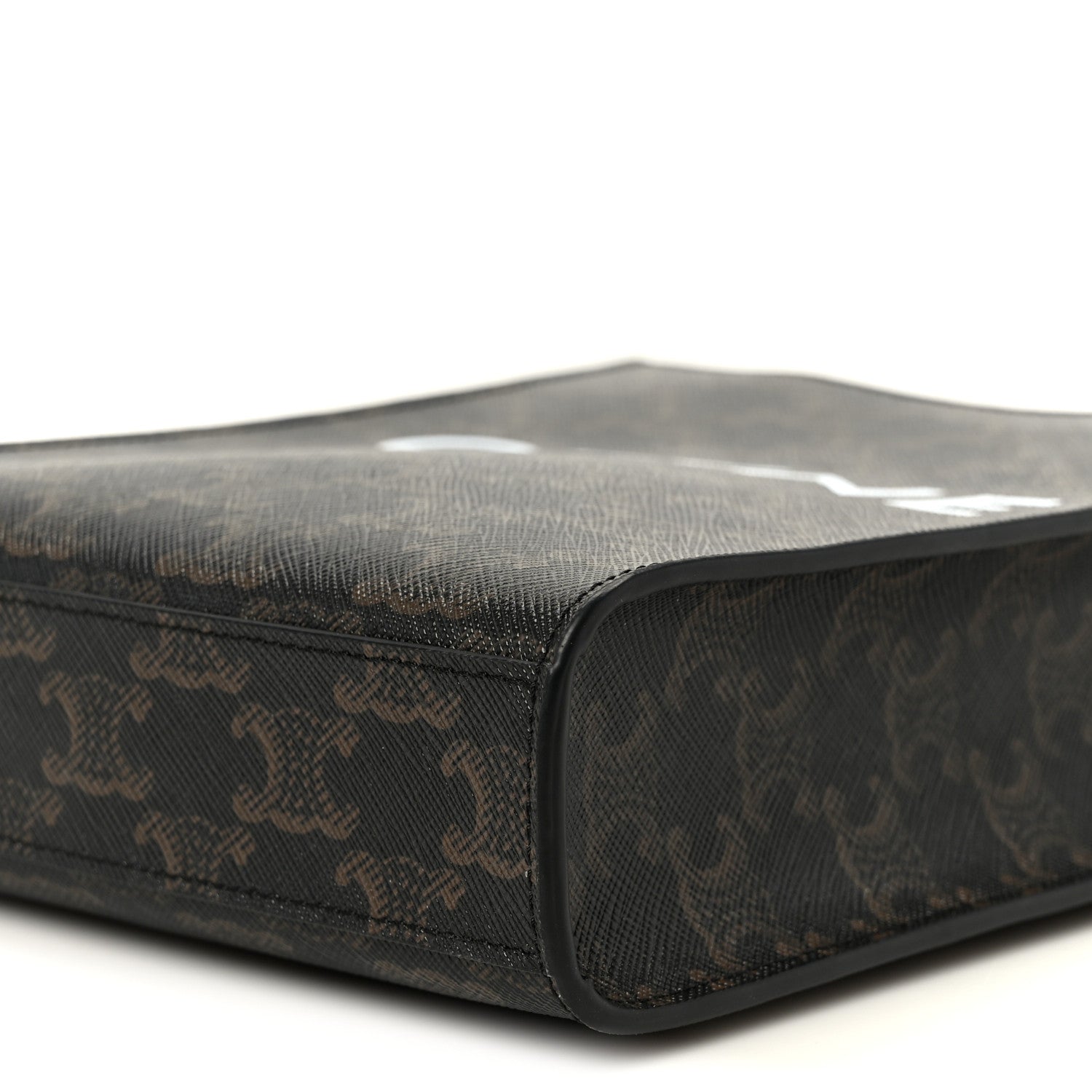 Triomphe Canvas Calfskin Mini Vertical Cabas Tan