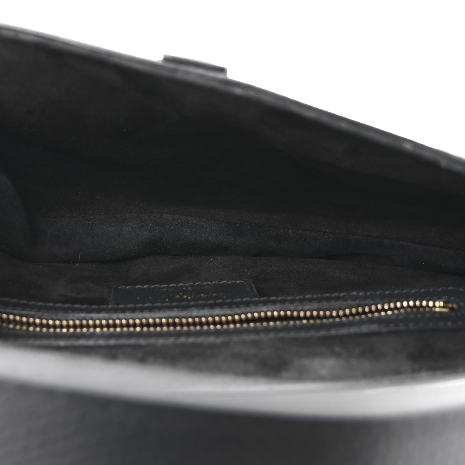 Grained Calfskin Saddle Bag Black