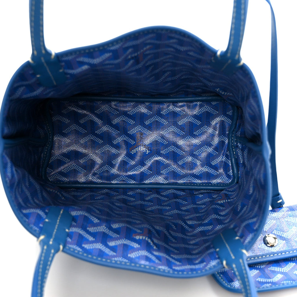 Goyardine Reversible Mini Anjou Sky Blue
