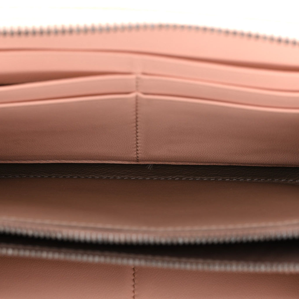Nappa Intrecciato Ayers Zip Around Wallet Flamingo