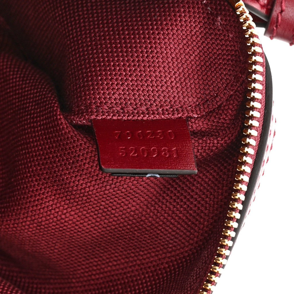 GG Shadow Monogram Ophidia Top Handle Bowler Bag  Rosso Ancora Red