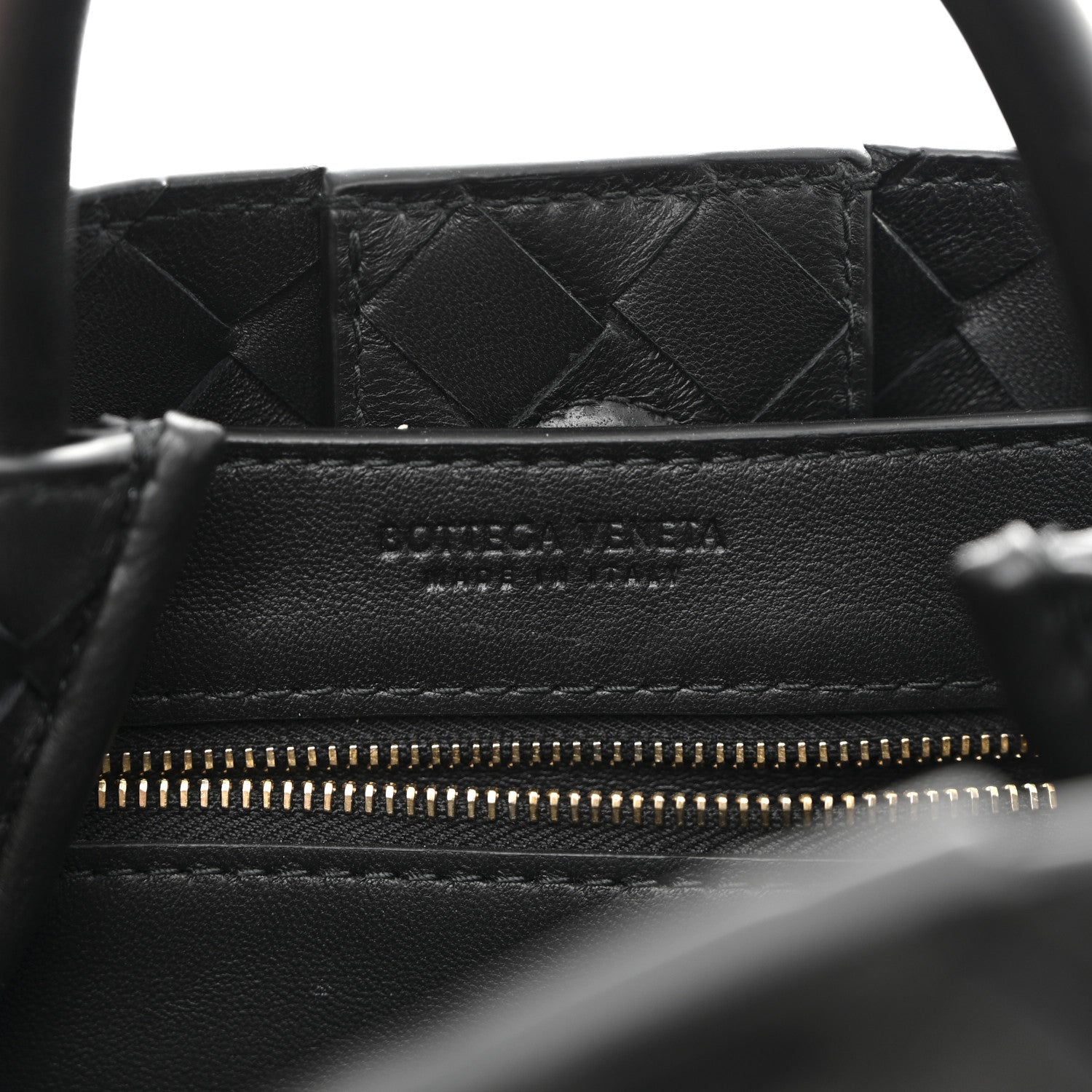 Nappa Intrecciato Small Andiamo Shoulder Bag Black