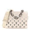 Lambskin Embossed Monogram Coussin PM Cream Grey