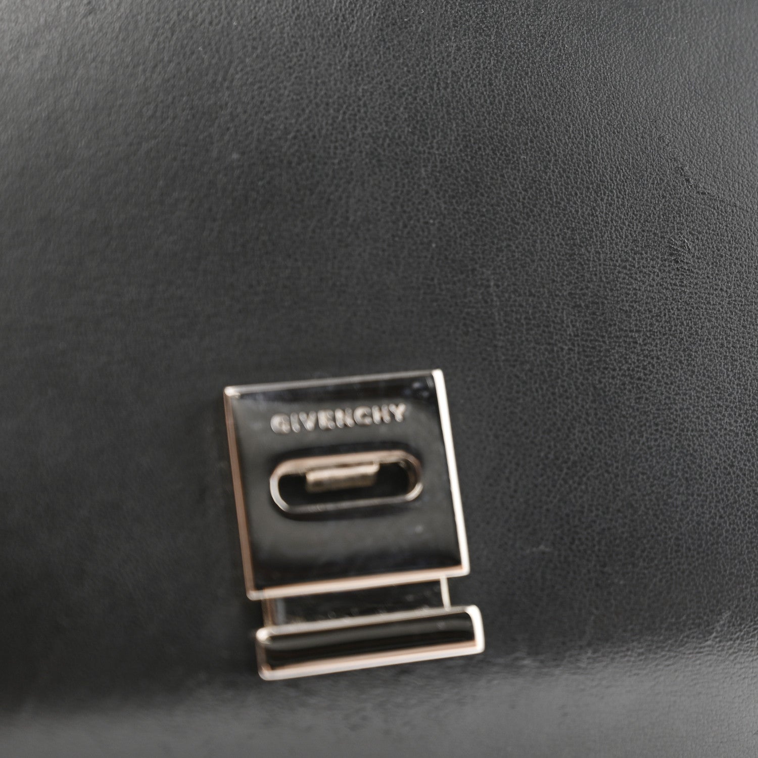 Calfskin Mini Pandora Box Logo Strap Crossbody Bag Black
