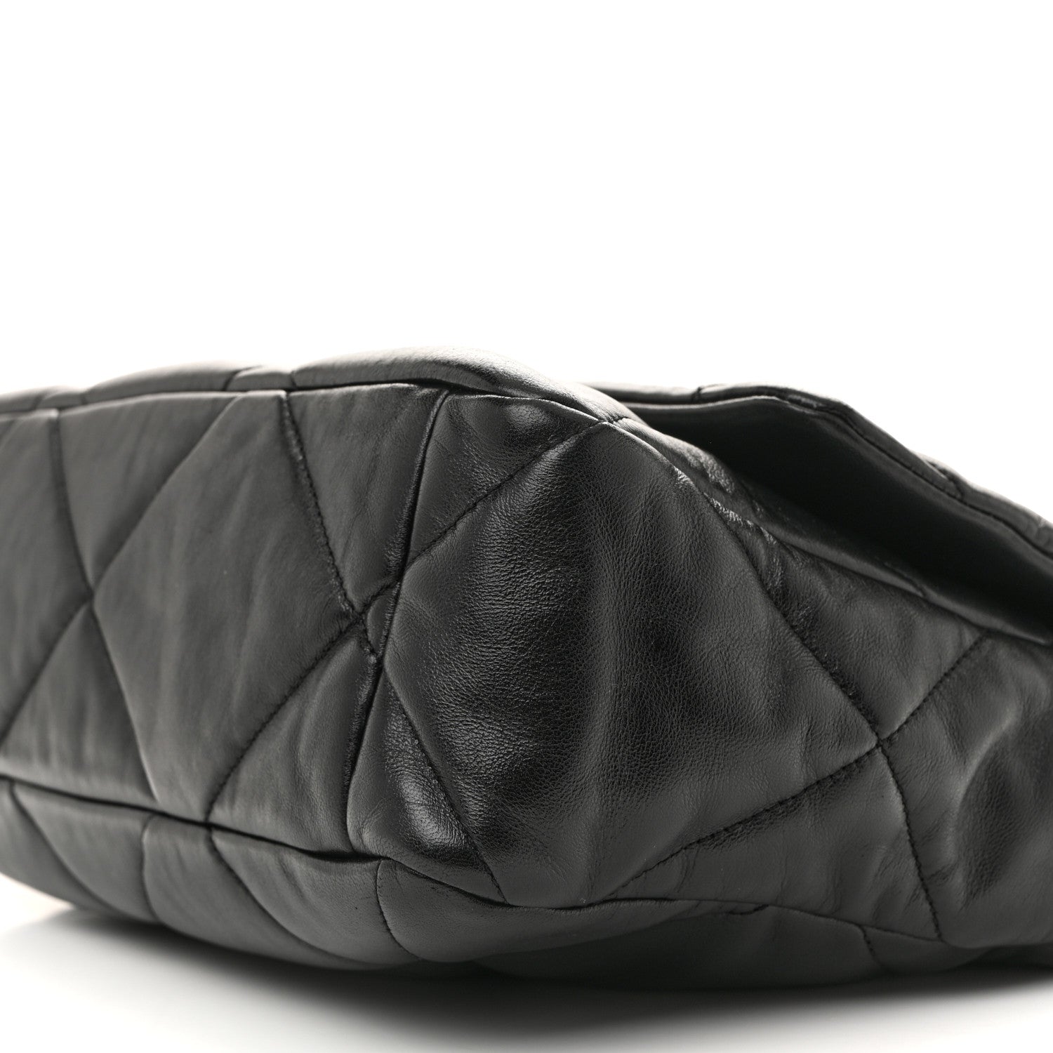 Lambskin Quilted Large Chanel 19 Flap Black