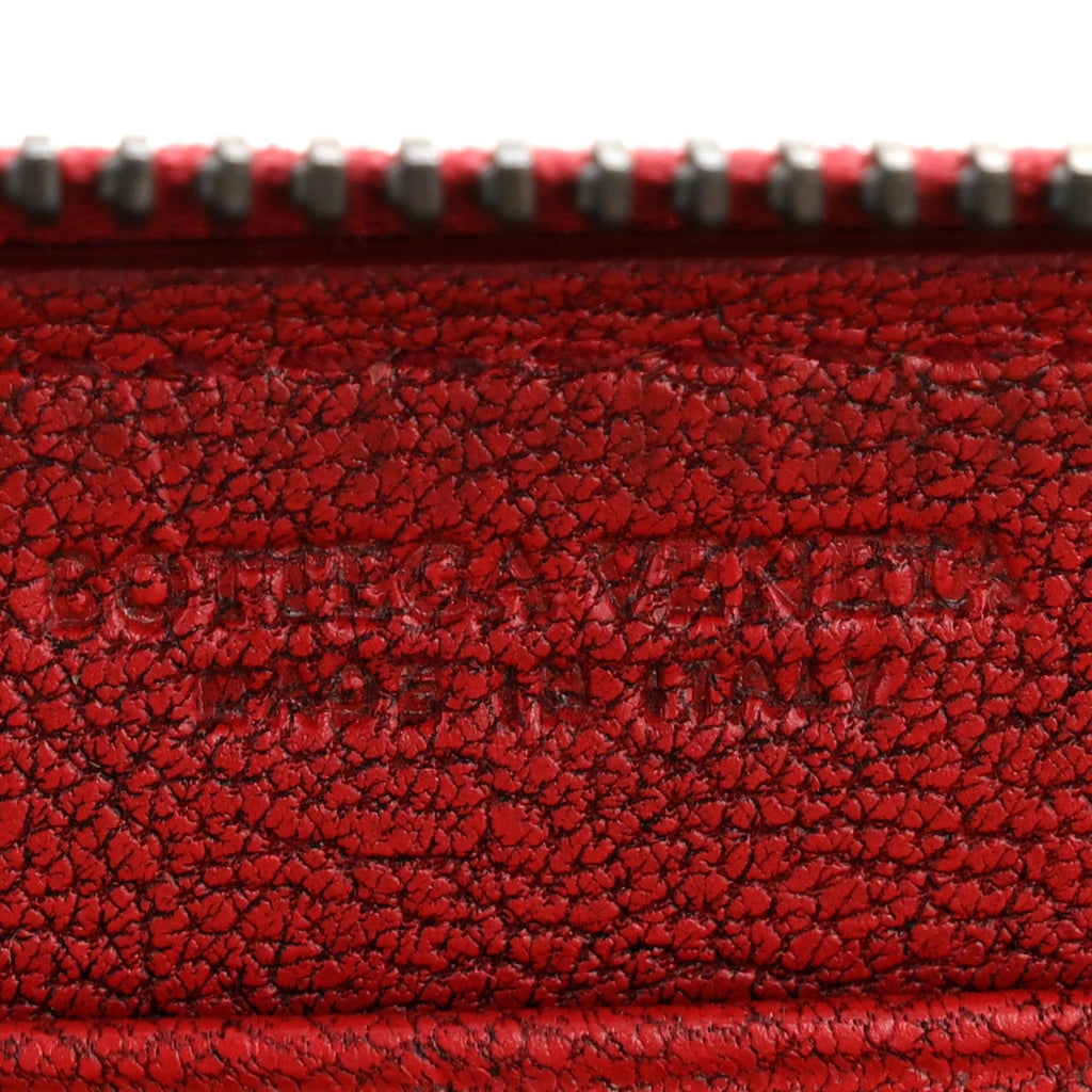 Nappa Intrecciato Zip Around Wallet Red