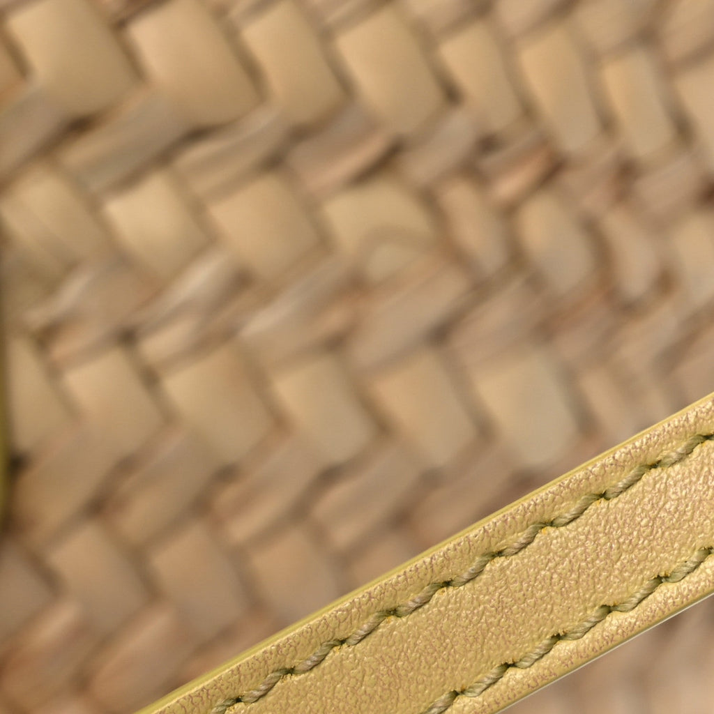 Palm Leaf Raffia Small Macy Tote Natural Sunbleached