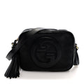 Sakai Be Green Calfskin Diagonal Stitched Small Blondie Shoulder Bag Black