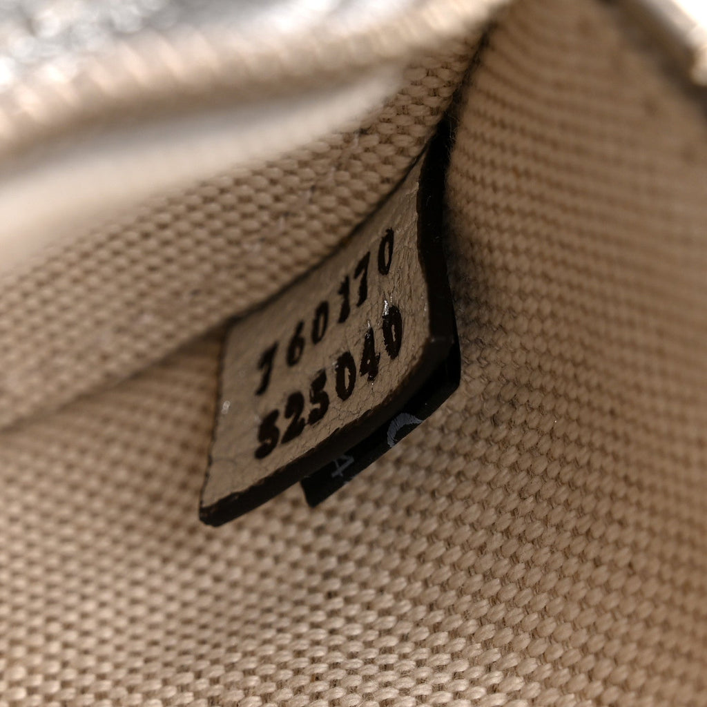 Sakai Be Green Calfskin Diagonal Stitched Mini Blondie Barrel Shoulder Bag Silver